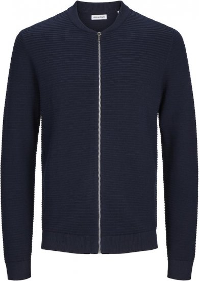 Jack & Jones OTTO Knitted Sweater with Zipper Navy - Sudaderas - Sudaderas 2XL-12XL