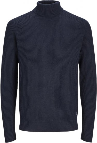 Jack & Jones PANNEL Turtleneck Knitted Sweater Navy Blazer - Sudaderas - Sudaderas 2XL-12XL