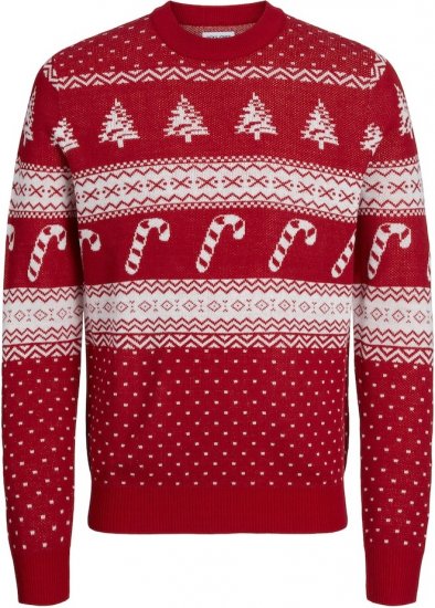 Jack & Jones GABRIEL XMAS Knitted Sweater Red - Sudaderas - Sudaderas 2XL-12XL