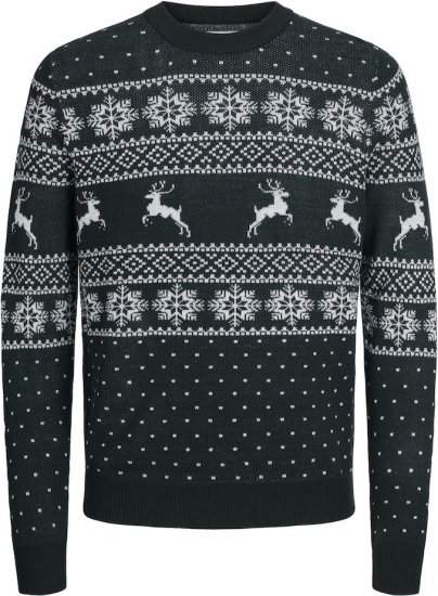 Jack & Jones GABRIEL XMAS Knitted Sweater Green - Todos prendas - Ropa tallas grandes hombre