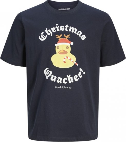 Jack & Jones XMAS Funny Christmas Quacker T-Shirt Navy - Camisetas - Camisetas - 2XL-14XL