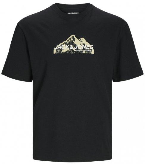 Jack & Jones JCOMOUNTAIN LOGO T-Shirt Black - Camisetas - Camisetas - 2XL-14XL
