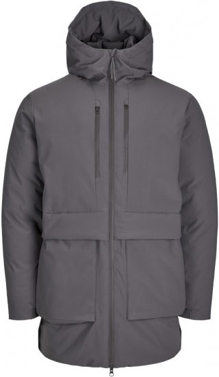 Jack & Jones CHARLIE Windproof Parka Grey - Chaquetas - Chaquetas Tallas Grandes 2XL-8XL