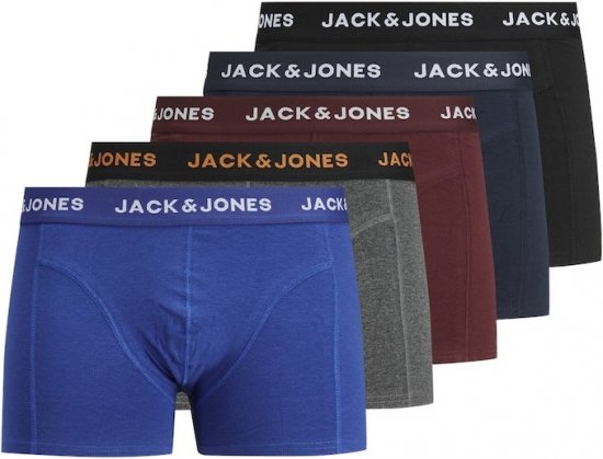 Jack & Jones EVERYDAY Trunks 5 Pack Black - Ropa interior - Ropa interior 2XL-8XL