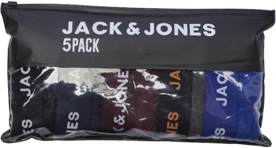 Jack & Jones EVERYDAY Trunks 5 Pack Black - Ropa interior - Ropa interior 2XL-8XL