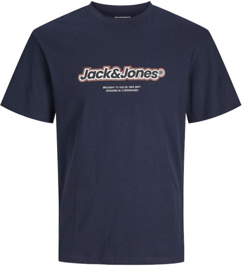 Jack & Jones ESTERBRO Newton T-Shirt Blue - Camisetas - Camisetas - 2XL-14XL