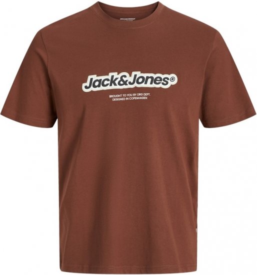 Jack & Jones ESTERBRO Newton T-Shirt Brandy Brown - Camisetas - Camisetas - 2XL-14XL