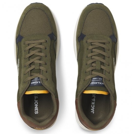 Jack & Jones Beech Combo Sneakers Green - Calzado de hombre 40-52 - Zapatillas de hombre tallas 40-52