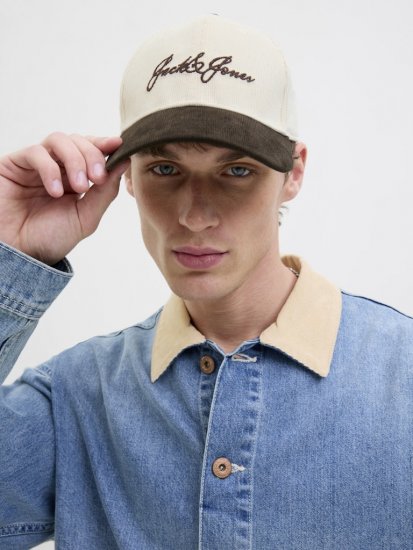 Jack & Jones Base Corduroy Cap Antique White - Accesorios - 