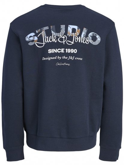 Jack & Jones Yuki Back Print Crew Neck Sweatshirt Sky Captain - Sudaderas - Sudaderas 2XL-12XL