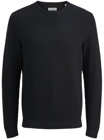 Jack & Jones Otto Crew Neck Knit Pullover Black - Sudaderas - Sudaderas 2XL-12XL