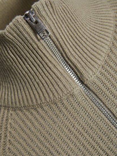 Jack & Jones Pannel Knit Half Zip Pullover Crockery - Sudaderas - Sudaderas 2XL-12XL