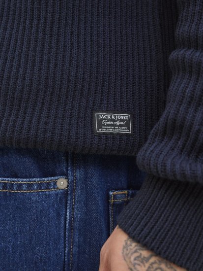 Jack & Jones Pannel Roll Neck Knit Pullover Sky Captain - Sudaderas - Sudaderas 2XL-12XL