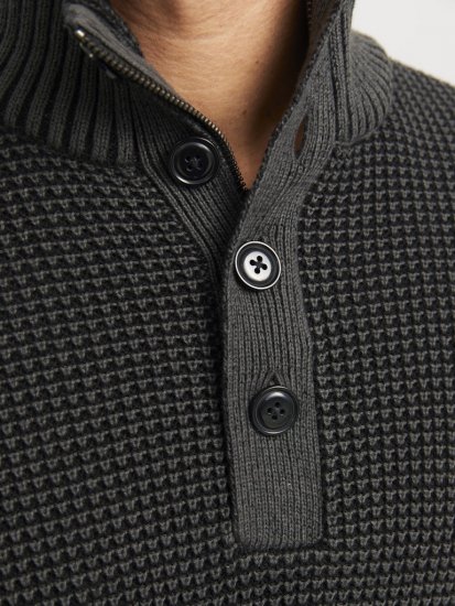 Jack & Jones Ethan High Neck Knit Pullover Black - Sudaderas - Sudaderas 2XL-12XL