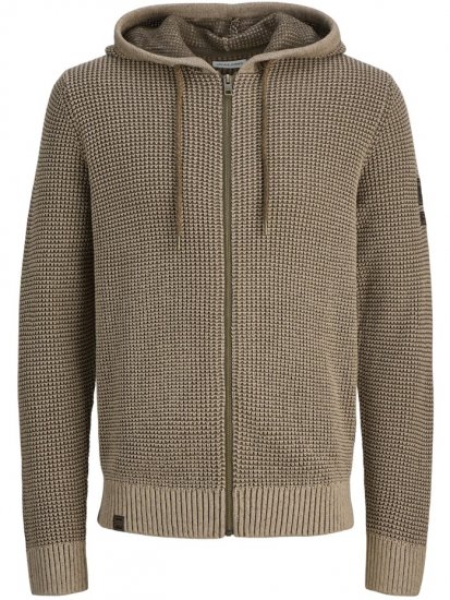 Jack & Jones Zip Knit Hoodie Crockery - Sudaderas - Sudaderas 2XL-12XL