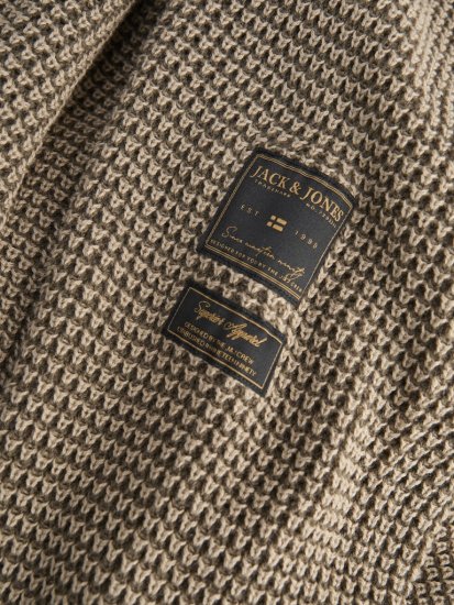 Jack & Jones Zip Knit Hoodie Crockery - Sudaderas - Sudaderas 2XL-12XL