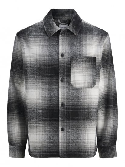 Jack & Jones Zac Long Sleeve Heavy Brush Overshirt Black - Camisas - Camisas 2XL-10XL