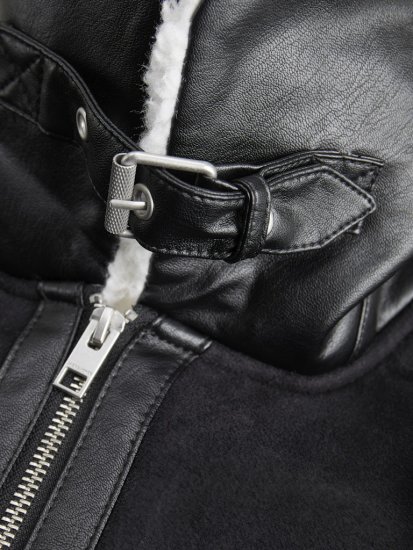 Jack & Jones Cole Aviator Jacket Black - Chaquetas - Chaquetas Tallas Grandes 2XL-8XL