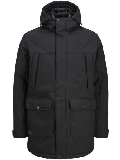 Jack & Jones Finn Softshell Parka Black - Chaquetas - Chaquetas Tallas Grandes 2XL-8XL