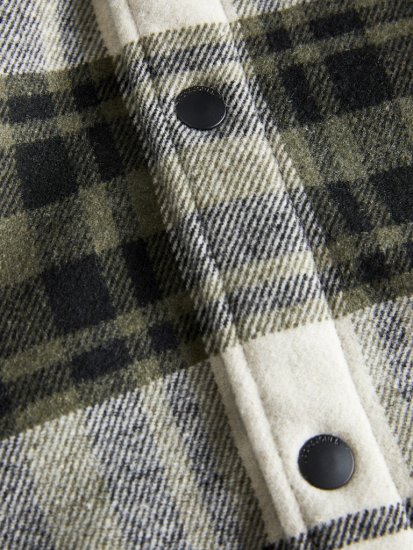 Jack & Jones Zac Teddy Long Sleeve Overshirt Jacket Dusty Olive - Chaquetas - Chaquetas Tallas Grandes 2XL-8XL