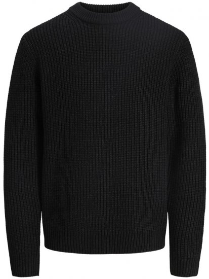 Jack & Jones Bleecker Crew Neck Knitted Sweater Black - Sudaderas - Sudaderas 2XL-12XL