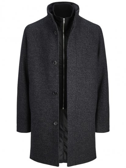 Jack & Jones Keith Standcollar Wool Blend Jacket Charcoal Grey - Chaquetas - Chaquetas Tallas Grandes 2XL-8XL