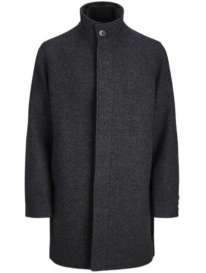 Jack & Jones Keith Standcollar Wool Blend Jacket Charcoal Grey - Chaquetas - Chaquetas Tallas Grandes 2XL-8XL
