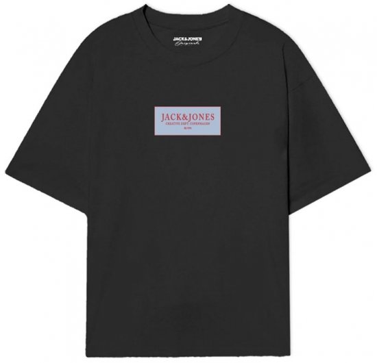 Jack & Jones Greene Crew Neck T-Shirt Black - Camisetas - Camisetas - 2XL-14XL