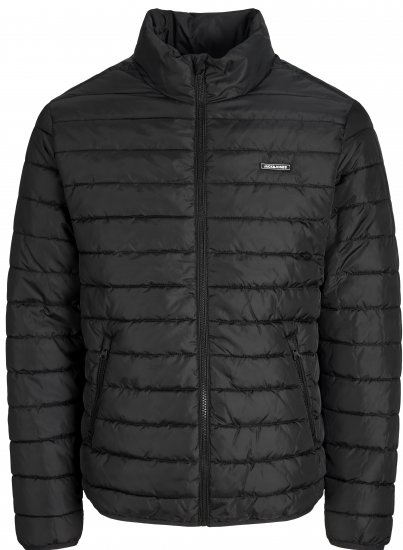 Jack & Jones Elvis Light Puffer Collar Jacket Black - Chaquetas - Chaquetas Tallas Grandes 2XL-8XL