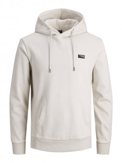 Jack & Jones JCOKING SWEAT HOOD Light Gray - Sudaderas - Sudaderas 2XL-12XL