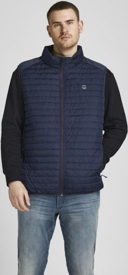Jack & Jones MULTI BODYWARMER With COLLAR Navy Blazer - Chaquetas - Chaquetas Tallas Grandes 2XL-8XL