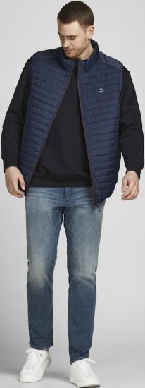 Jack & Jones MULTI BODYWARMER With COLLAR Navy Blazer - Chaquetas - Chaquetas Tallas Grandes 2XL-8XL