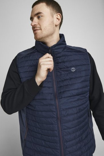 Jack & Jones MULTI BODYWARMER With COLLAR Navy Blazer - Chaquetas - Chaquetas Tallas Grandes 2XL-8XL