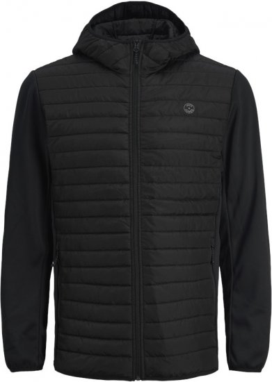 Jack & Jones MULTI QUILTED SET-IN Sleeves Jacket Black - Chaquetas - Chaquetas Tallas Grandes 2XL-8XL