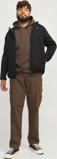 Jack & Jones MULTI QUILTED SET-IN Sleeves Jacket Black - Chaquetas - Chaquetas Tallas Grandes 2XL-8XL