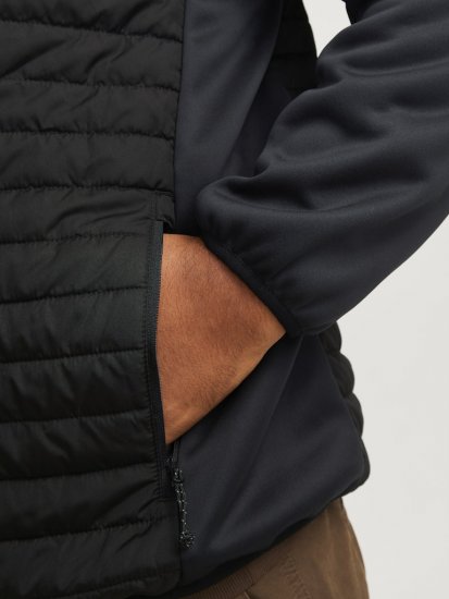 Jack & Jones MULTI QUILTED SET-IN Sleeves Jacket Black - Chaquetas - Chaquetas Tallas Grandes 2XL-8XL