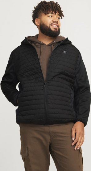 Jack & Jones MULTI QUILTED SET-IN Sleeves Jacket Black - Chaquetas - Chaquetas Tallas Grandes 2XL-8XL