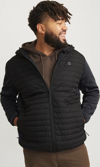 Jack & Jones MULTI QUILTED SET-IN Sleeves Jacket Black - Chaquetas - Chaquetas Tallas Grandes 2XL-8XL