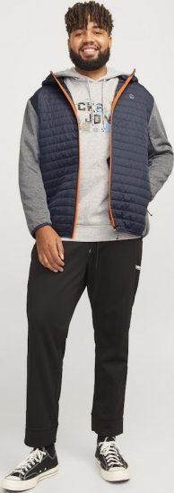 Jack & Jones MULTI QUILTED SET-IN Sleeves Jacket Grey Melange - Chaquetas - Chaquetas Tallas Grandes 2XL-8XL
