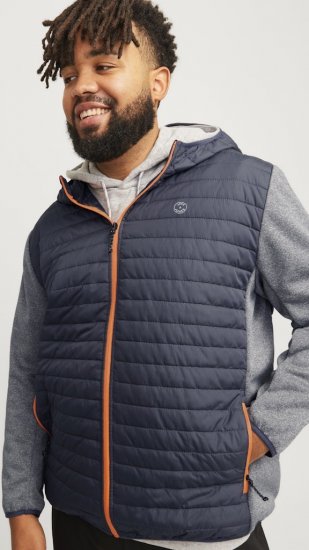 Jack & Jones MULTI QUILTED SET-IN Sleeves Jacket Grey Melange - Chaquetas - Chaquetas Tallas Grandes 2XL-8XL