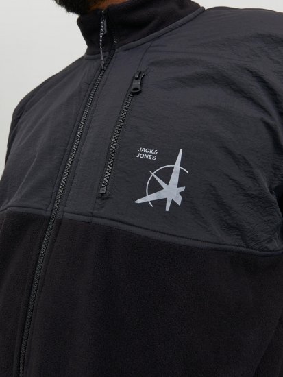 Jack & Jones JCOFILO POLARFLEECE with Zipper Black - Sudaderas - Sudaderas 2XL-12XL