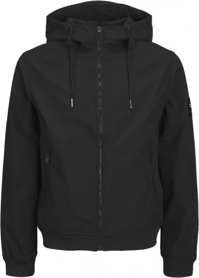 Jack & Jones BASIC Water-Resistant Softshell Jacket Black - Chaquetas - Chaquetas Tallas Grandes 2XL-8XL