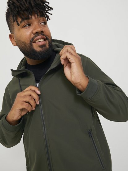 Jack & Jones BASIC Water-Resistant Softshell Jacket Green - Chaquetas - Chaquetas Tallas Grandes 2XL-8XL