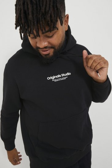 Jack & Jones ESTERBRO Hoodie Black - Sudaderas - Sudaderas 2XL-12XL