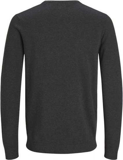 Jack & Jones BASIC Knitted Sweater Dark Grey Melange - Sudaderas - Sudaderas 2XL-12XL