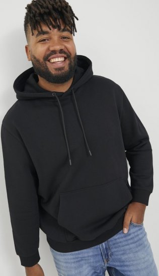 Jack & Jones BRADLEY Hoodie Black - Sudaderas - Sudaderas 2XL-12XL