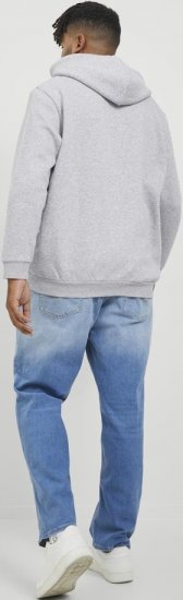 Jack & Jones BRADLEY Hoodie Light Grey Melange - Sudaderas - Sudaderas 2XL-12XL