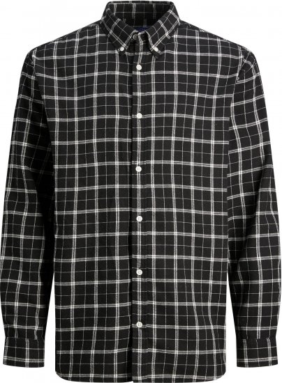 Jack & Jones JORCOZY FLANNEL CHECK SHIRT LS Black - Camisas - Camisas 2XL-10XL