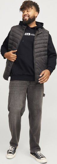 Jack & Jones CORP LOGO PLAY 5 Print Hoodie Black - Sudaderas - Sudaderas 2XL-12XL