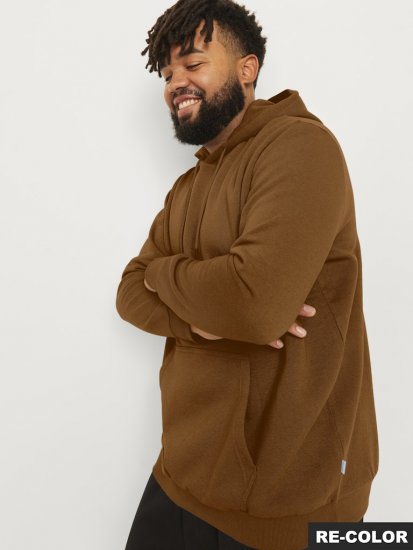 Jack & Jones BRADLEY Hoodie Brown - Sudaderas - Sudaderas 2XL-12XL